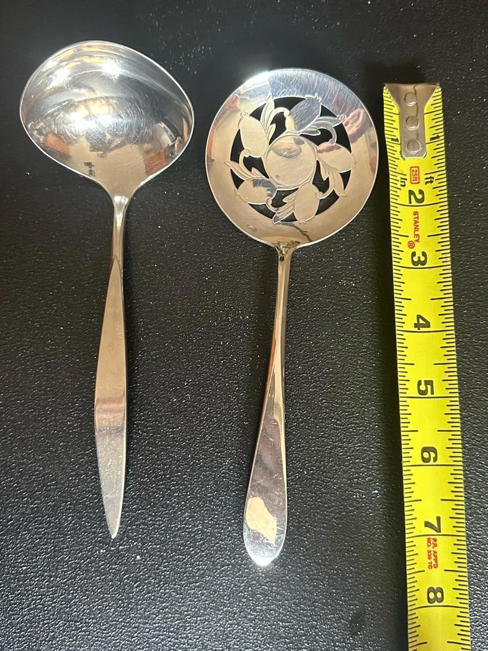 Rogers Silverplated Intl Silver Co Serving Spoon and Oneidacraft stainless ladle